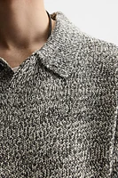 SHINY KNIT POLO SHIRT