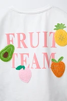 T-SHIRT PIÈCES BRODÉES FRUITS