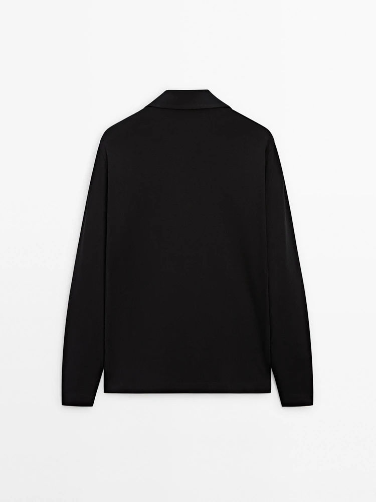 Mock neck knit sweater