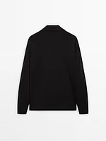 Mock neck knit sweater