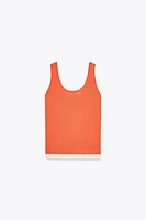 DOUBLE LAYER KNIT TOP
