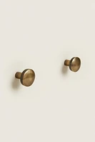 SET OF ROUND BRASS KNOBS (SET OF 2)
