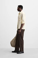 STRUCTURED STRAIGHT FIT PANTS