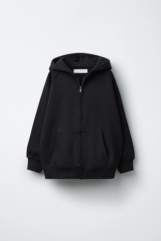 ZIP HOODED SWEATSHIRT