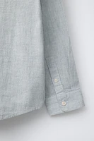 STRIPED LINEN BLEND SHIRT