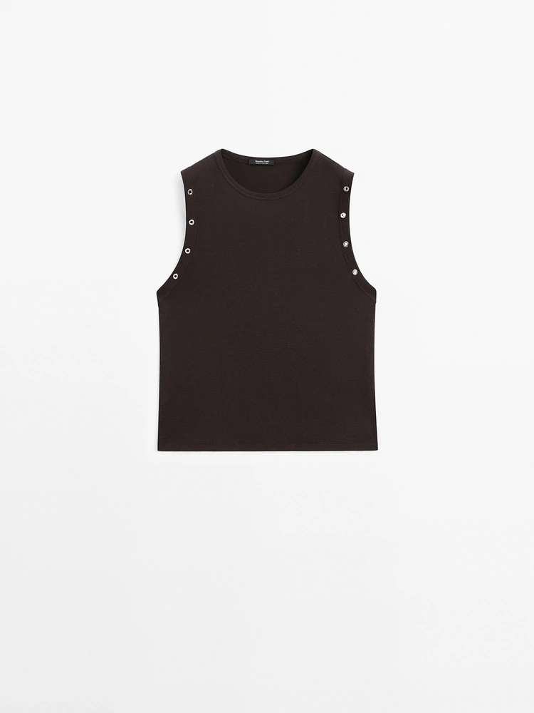 Crop top œillets