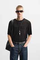 OPEN KNIT T-SHIRT