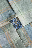 PACK OF CHECK LINEN COASTERS (PACK OF 4)