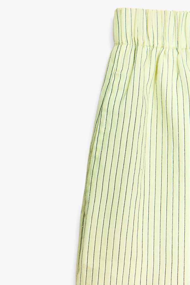POPLIN STRIPED SHORTS