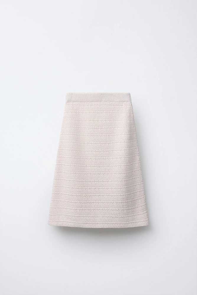KNIT MIDI SKIRT
