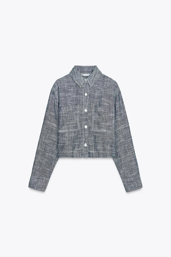 CHEMISE COURTE À POCHES