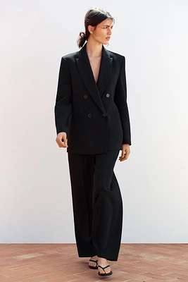 DOUBLE BREASTED BLAZER WITH SHOULDER PADS