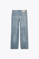 ZW COLLECTION STRAIGHT HIGH-WAIST CROPPED JEANS