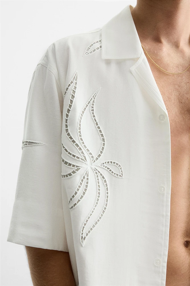 LACE EMBROIDERED SHIRT