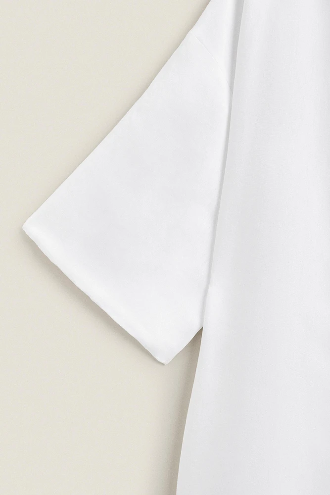 WASHED LINEN BATHROBE