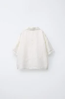 CHEMISE CONTRASTE 100 % LIN