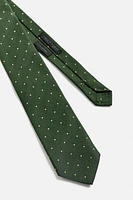 100% SILK POLKA DOT TIE