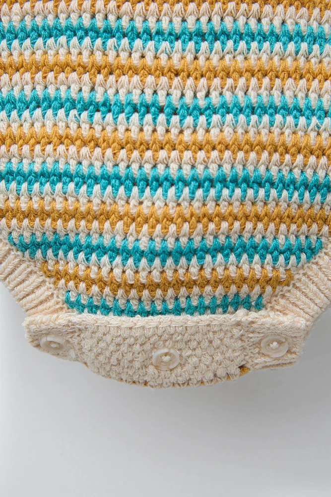 BARBOTEUSE EN MAILLE À RAYURES