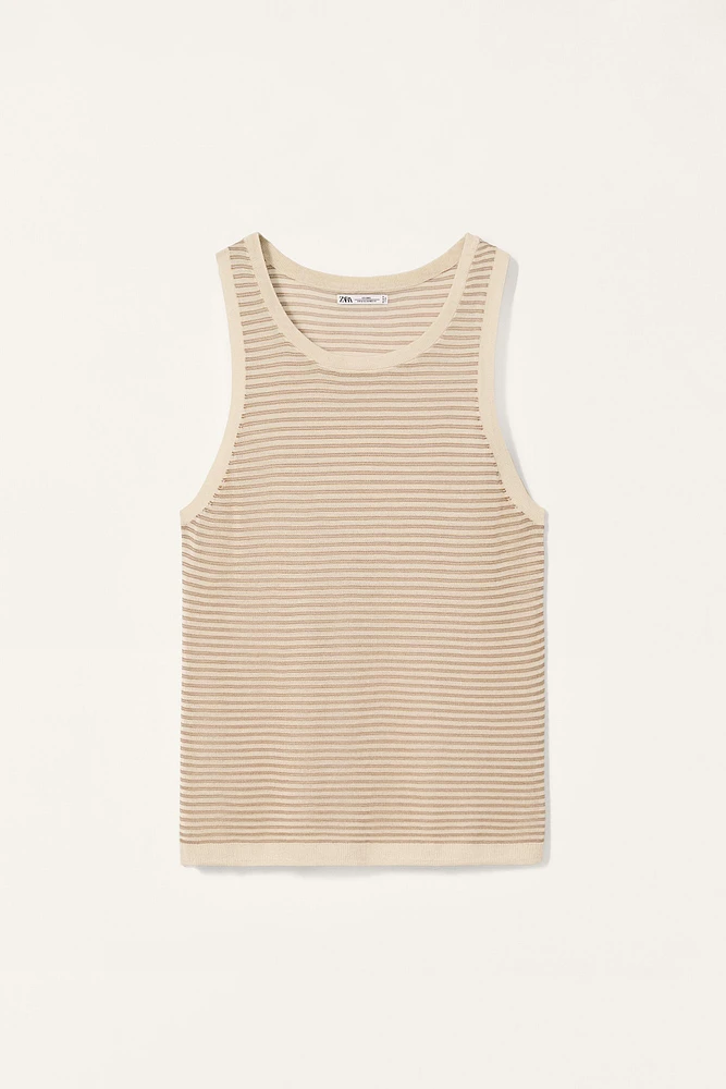 LIMITED EDITION STRIPED KNIT TANK TOP