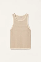 LIMITED EDITION STRIPED KNIT TANK TOP