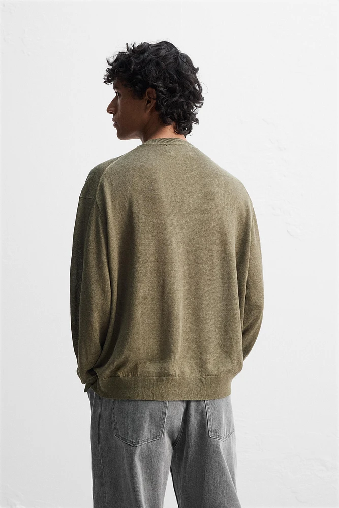 LIGHTWEIGHT 100% LINEN SWEATER