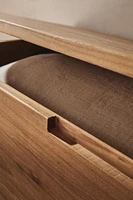ELM WOOD BENCH WITH STORAGE
