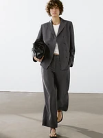Veste de tailleur fluide en lin mélangé