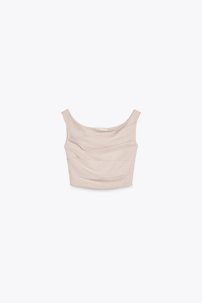 DRAPED CROP TOP