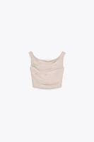 DRAPED CROP TOP