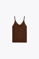 TOP EN MAILLE À BRETELLES