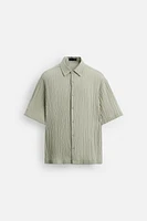 JACQUARD WRINKLE EFFECT SHIRT