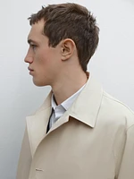 100% cotton trench coat