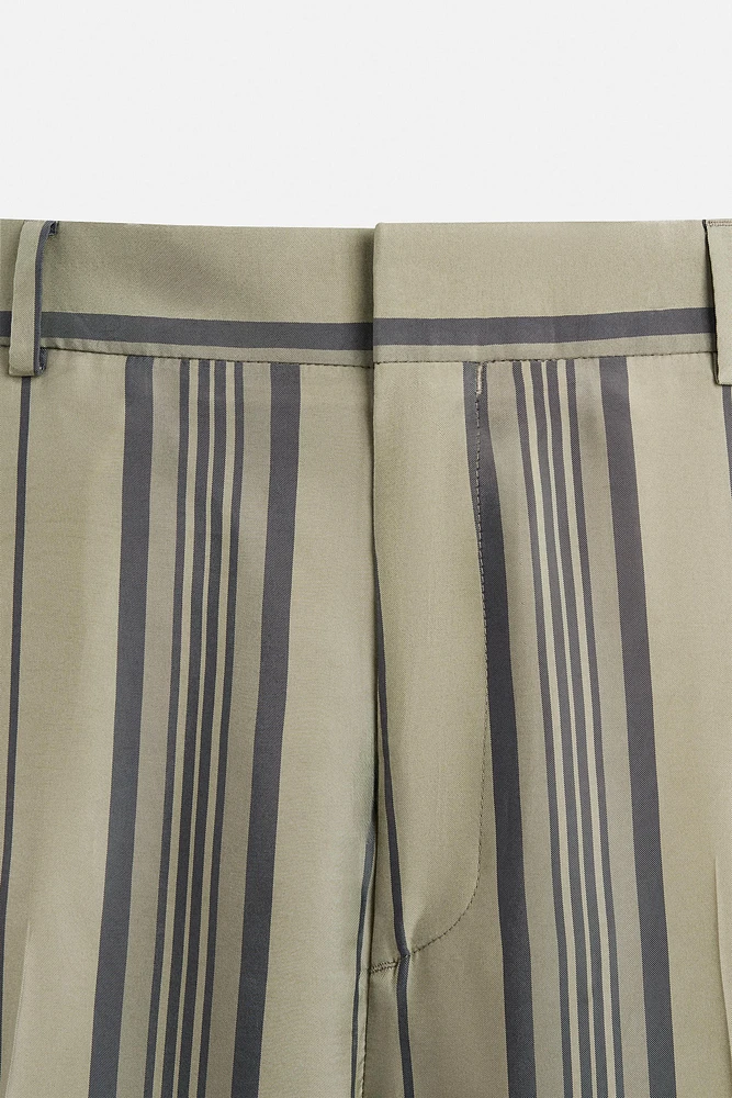 LIMITED EDITION 100% CUPRO STRIPED PANTS