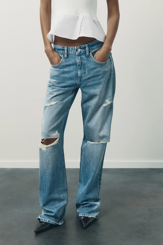 JEAN TRF DÉCHIRURES TAILLE NORMALE