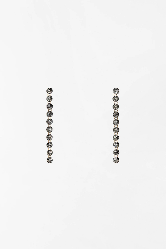 BOUCLES D'OREILLES LONGUES AVEC PIERRES