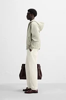 WASHED HOODED ZIP SWEATSHIRT