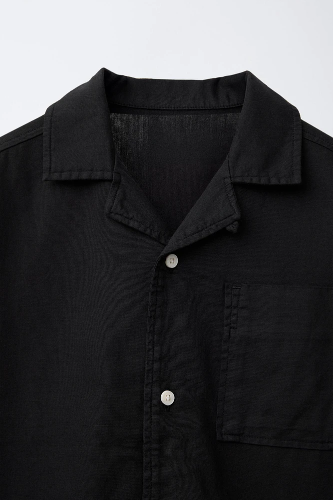 COTTON LINEN BLEND SHIRT
