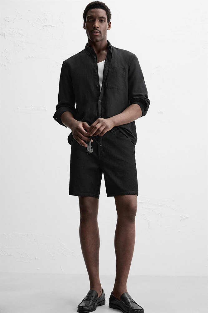 REGULAR FIT DENIM SHORTS