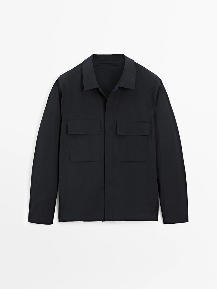 Technical fabric overshirt