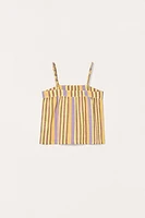 STRIPED COTTON LINEN TOP LIMITED EDITION