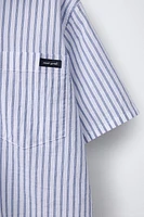 STRIPED SPREAD COLLAR SHIRT