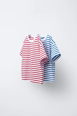 LOT DE DEUX T-SHIRTS À RAYURES