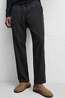 RELAXED FIT COTTON LINEN PANTS