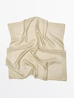 Paisley print 100% silk bandana