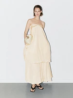 Jupe midi bouffante effet crinkle - STUDIO