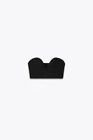RIBBED STRAPLESS TOP