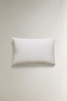 PILLOWCASE WITH FLORAL EMBROIDERY