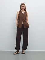 Gilet long en lin