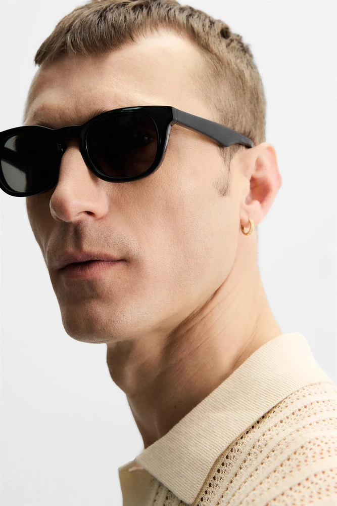 COTTON - LINEN BLEND KNIT POLO