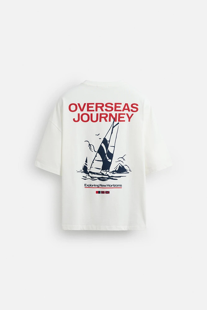 T-SHIRT À IMPRIMÉ NAUTIQUE